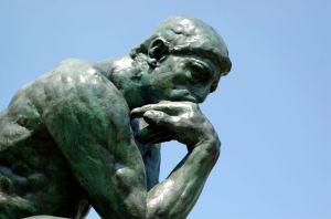 Close up of Rodin's The Thinker - copyright Brian Hillegas